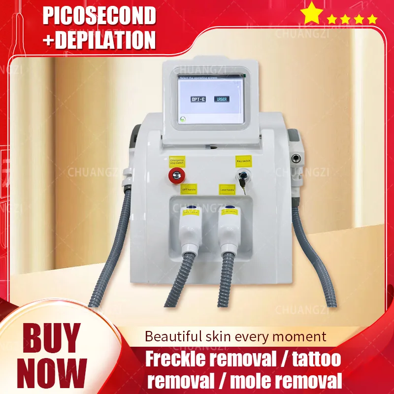 2024 NEWEST Laser 2 In 1 Nd Yag Tattoo Removal Hair Machine Specialty IPL OPT With Beam Portable Multifunction Salon 2020 newest fibroblast plasma pen for face eyelid lift wrinkle removal spot removal plasmapen with high power