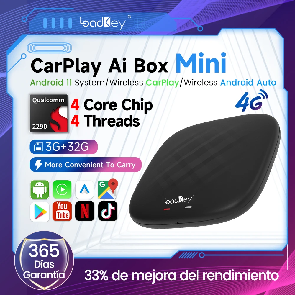 LoadKey Ai Box Wireless CarPlay Android Auto Dongle For Toyota Netflix