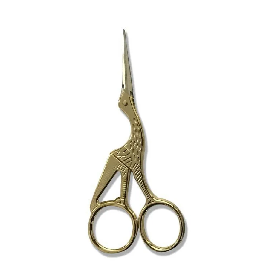 Vintage Crane Shears Tea Bag Tea Shears Bubble Bag Stainless Steel Crane Eyebrow Nose Hair stainless steel scissors