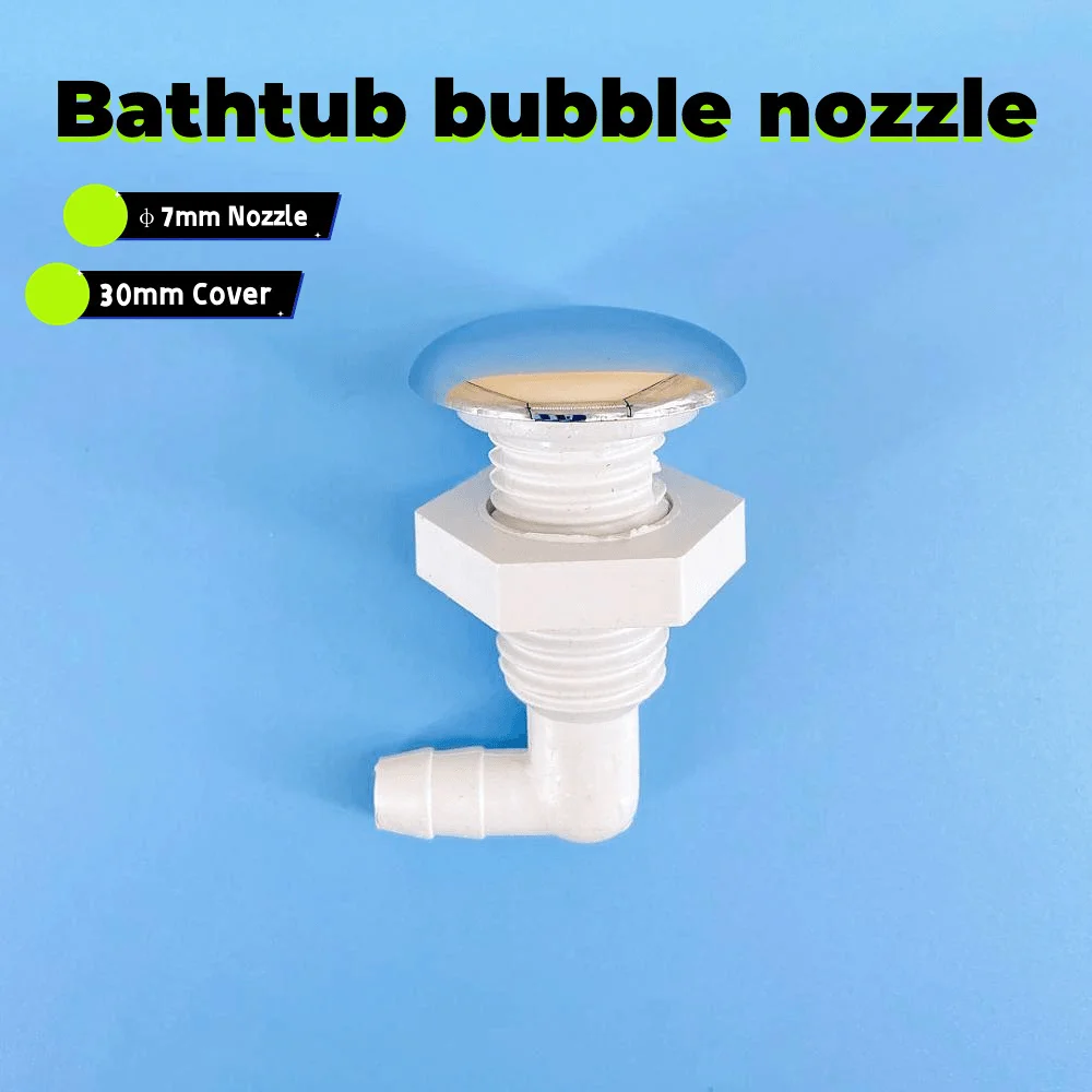 Description Picture 3 of item30mm Cover 7mm Nozzle Twisted Teeth Bow Bubble Nozzle Chromed Cap PVC Base Hot Tub Air Jet Massage Bathtub Jet Nozzle