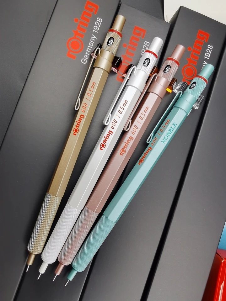 Rotring 600 Limited White Pink Gold Mechanical Pencil