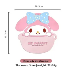 Charming Kawaii Pink Rabbit Silicone Heat - Resistant Kitchen Mat - Cute Cartoon Print, Non - Slip Decorative Gift ( My Melody)