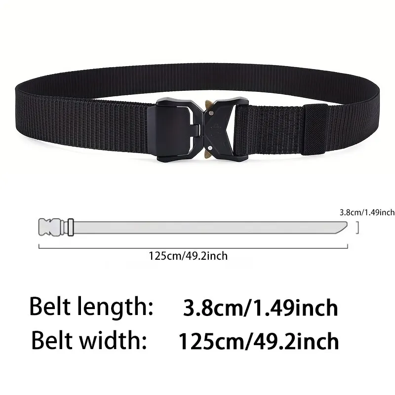 1pc Men's Belt Outdoor Tactical Belt Multi-Function Buckle Nylon Belt High Quality Alloy Buckle Belt Sports Canvas Neutral Belts