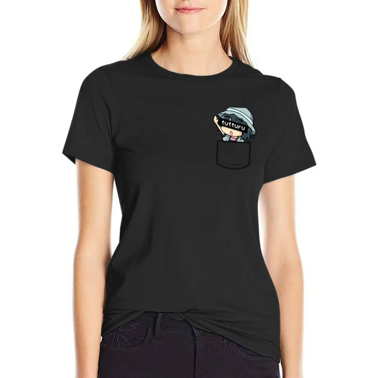 

Tutturuu - Mayuri in the pocket T-Shirt summer top female Short sleeve tee funny t shirts for Women