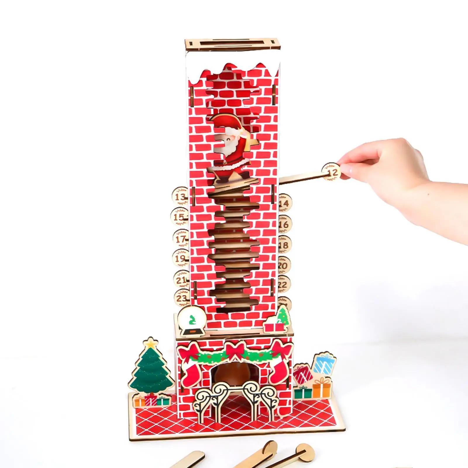 Christmas Advent Calendar, Desk Calendar, Creative Christmas Decoration for Farmhouse Party Living Room Decor