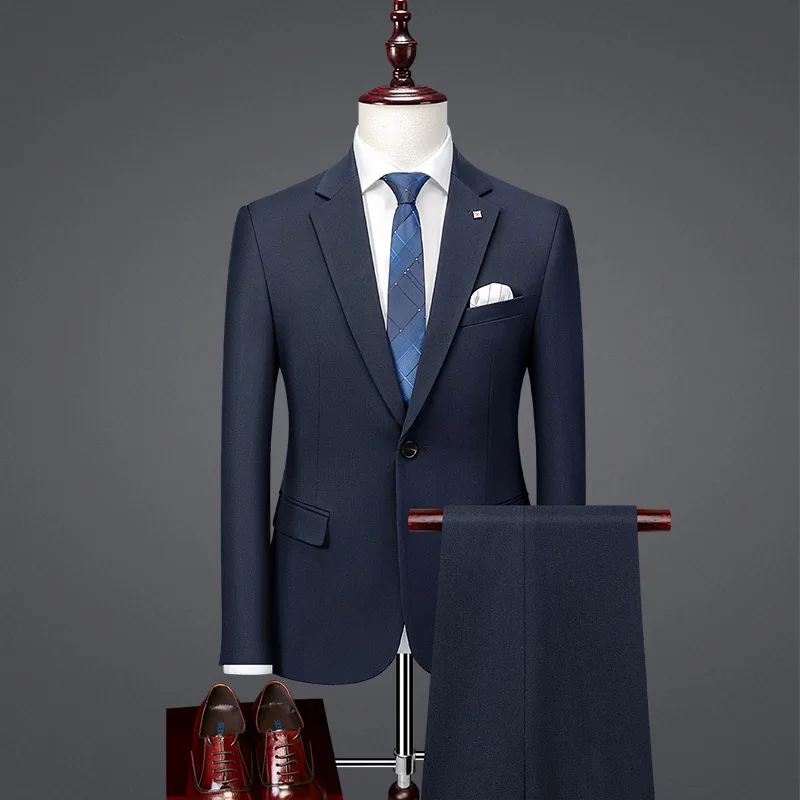

9Wool suit jacket spring men's suit men's suit business casual free ironing groomsmen suit professional suit