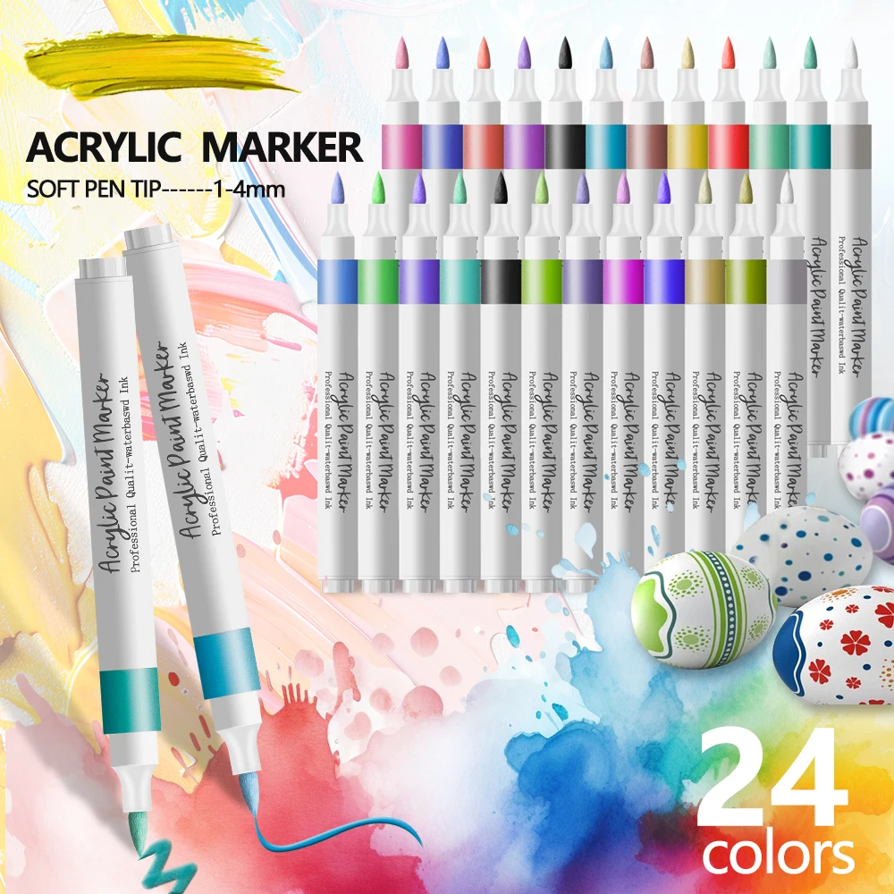 Soft-Tip Acrylic Marker Pen Set 5