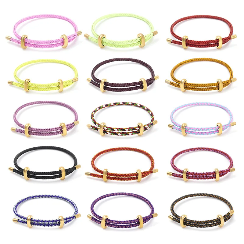 Europe and the United States popular hand-woven bracelet stainless steel letters couples fashion jewellery multi-colour optional