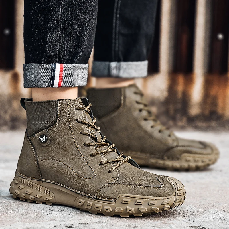New Men's Golf Shoes Winter Warm Sports Shoes Outdoor Leisure Walking Fashion Men's Running Shoes Size 38-46