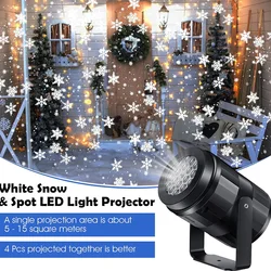 Festive LED Snowflake Projection Light for Outdoor Holiday Celebrations (Snowflake)