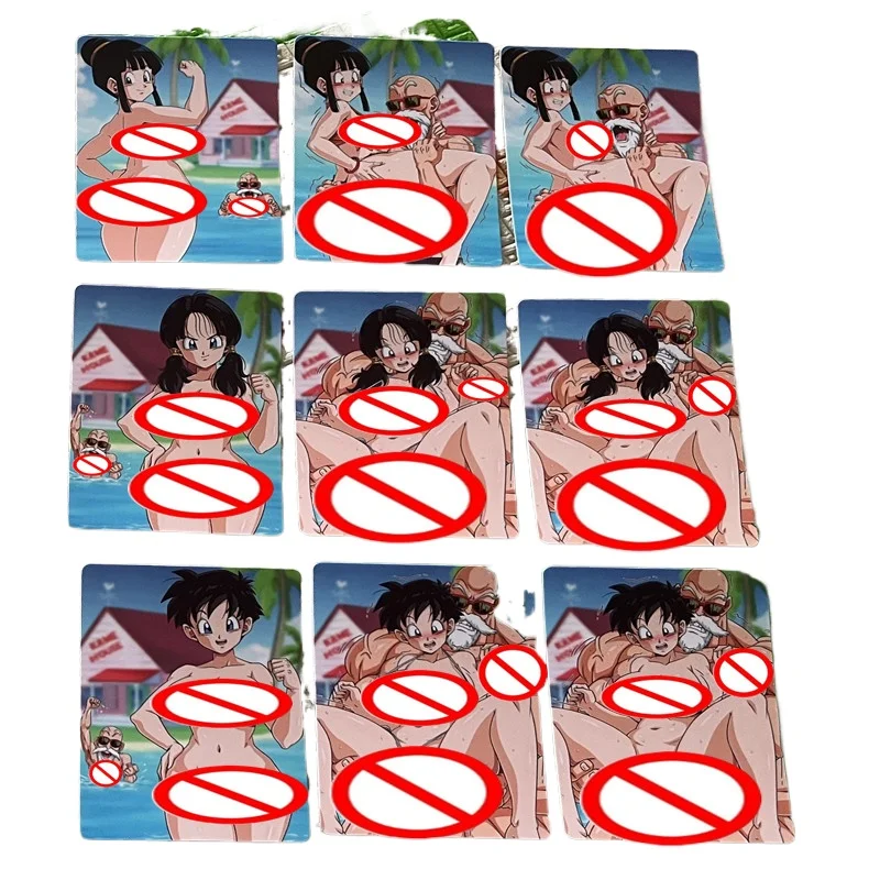 

9pcs/set Anime Dragon Ball Bulma Kiki Android No. 18 ACG Sexy Nude Card Toy Hobby Classic Game Gift Collection Anime Cards