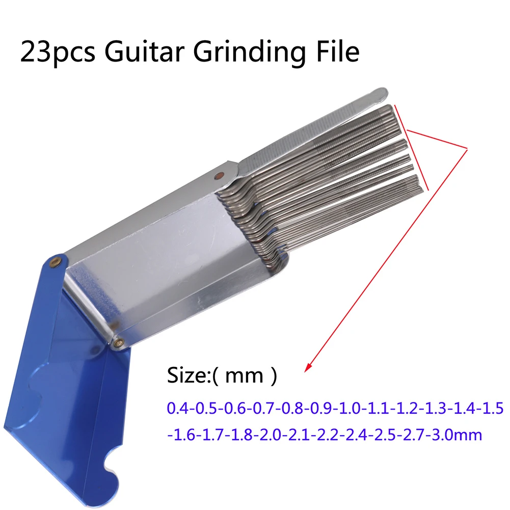 23pcs Guitar Nut Slotting File Saw Rods Slot Filing Repair DIY Repair Tools Kit Steel Luthier Replacement Tools Accessories