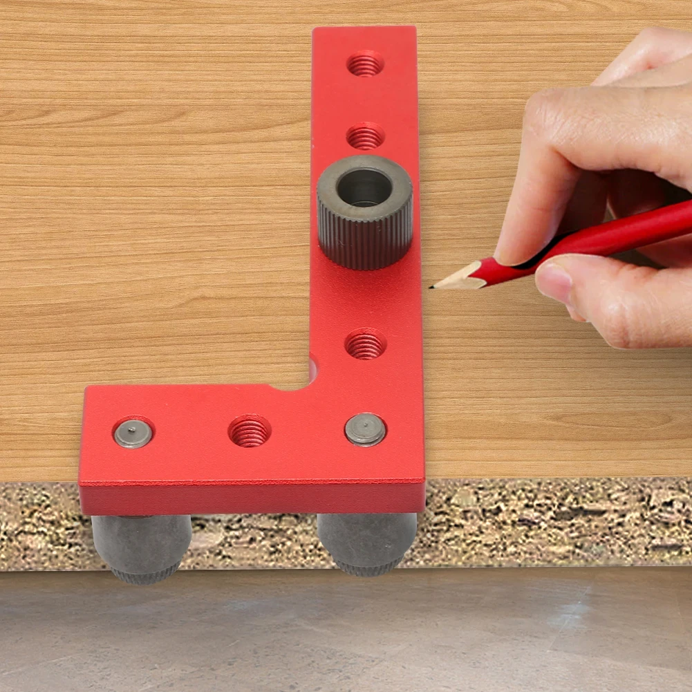 Square 2-10mm Dowel Jig Self-Centering Line Scriber Woodworking Tools Drill Guide Straight Holes Square Center Finder Tool