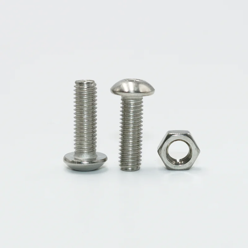 304 Stainless Steel Button Head Hex Socket Cap Screws Kit M2 M3 M4 M5 M6 for Car Furniture Allen Hex Drive Machine Bolts Nut Stainless Steel Screws Screw Bolt Nut Set Hex Nuts Assortment Kit Screw Washer Nut Kit Hexagon Socket Head Cap Screw Auto Fasteners Assortment