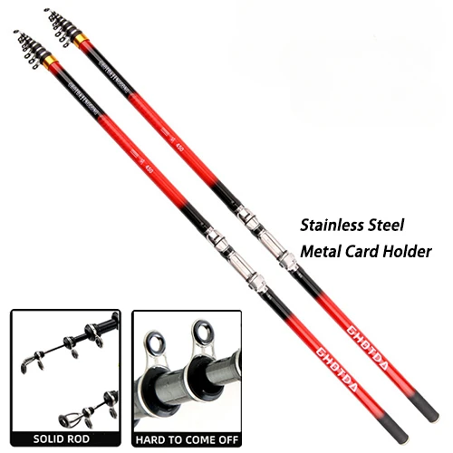 2.7/3.6/4.5/ 5.4/6.3 M Telescopic Fishing Rod High Carbon Travel Sea Rod Spinning Power 10-50g Distance Throwing Baitcasting