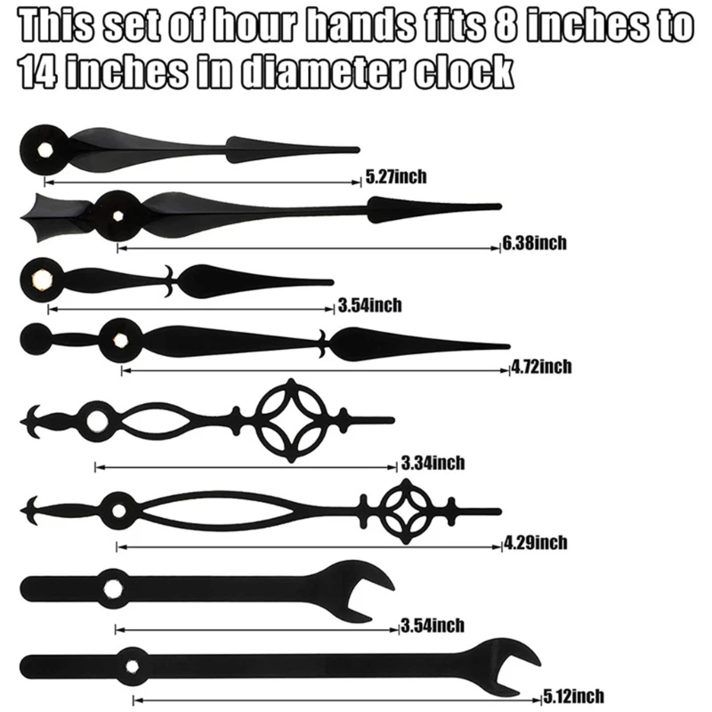 Wall Clock Hands Mechanism Watch Second Mutes Pointers DIY NeedlesFitting Replaceable Wall Clock Repairing Parts 14pcs 3