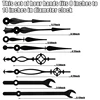 Wall Clock Hands Mechanism Watch Second Mutes Pointers DIY NeedlesFitting Replaceable Wall Clock Repairing Parts 14pcs 3