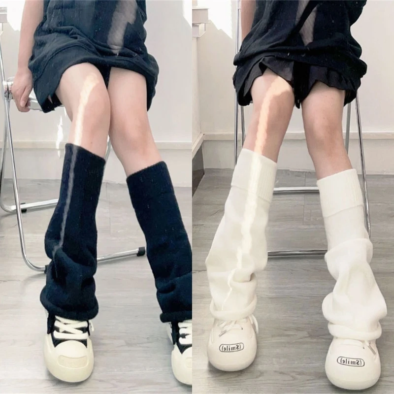 

Womens Knitting Ankle High Stocking Leg Warmer Long Tube Leg Sleeve Calf Covers