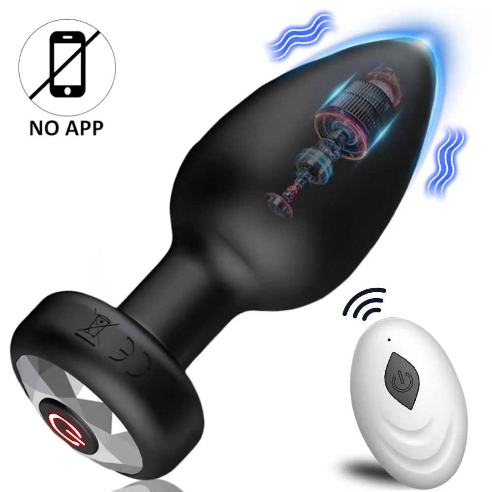 Wireless Control Metal Anal Vibrator for Women Butt Plug Men Prostate Massager Masturbator Clit Stimulator Sex Toys for Couple