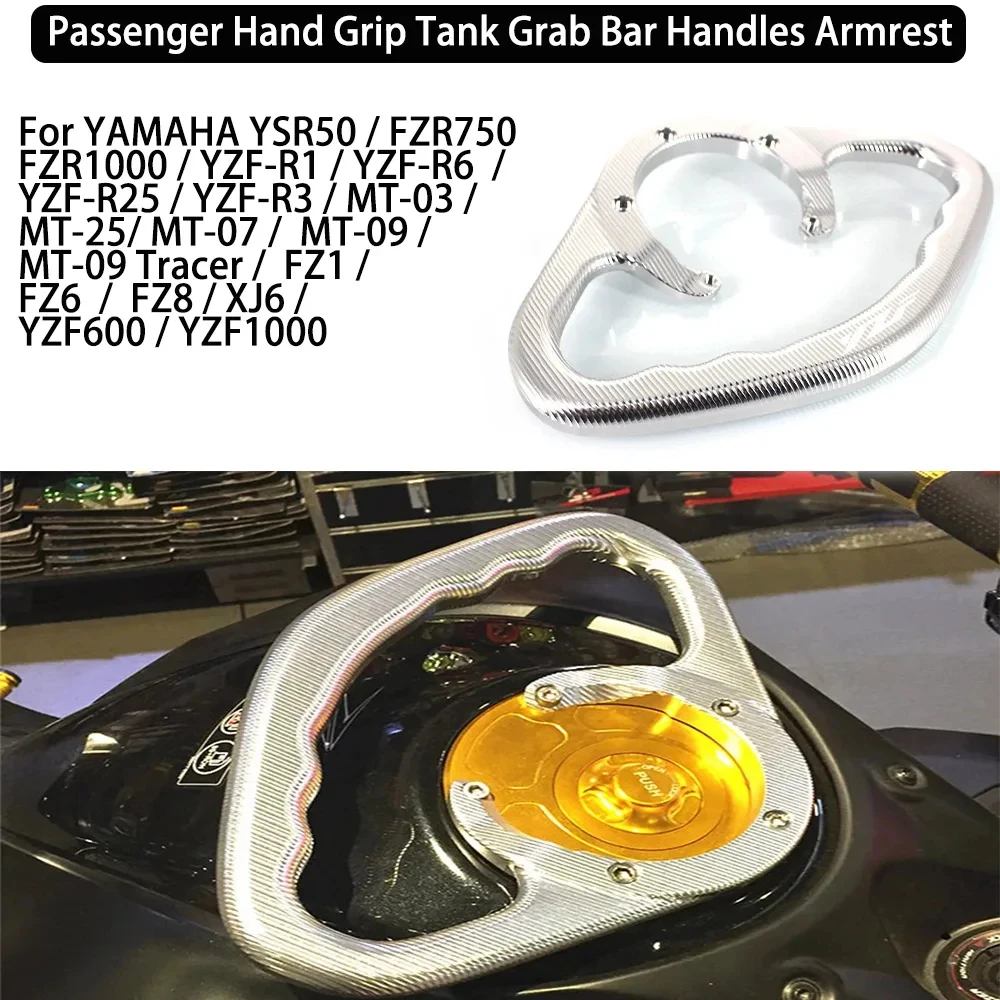 

Motorcycle Accessories CNC Aluminum Passenger Hand Grip Tank Grab Bar Handles Armrest For YAMAHA YZF-R1 YZF-R3 YZF-R6 YZF-R25