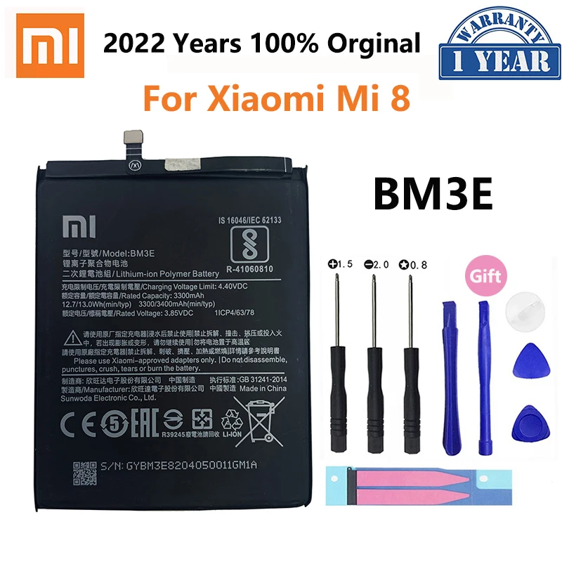 Аккумулятор BM3E для Xiaomi Xiaomi8 Mi 8 Mi8 M8 100% мАч | Мобильные телефоны и аксессуары