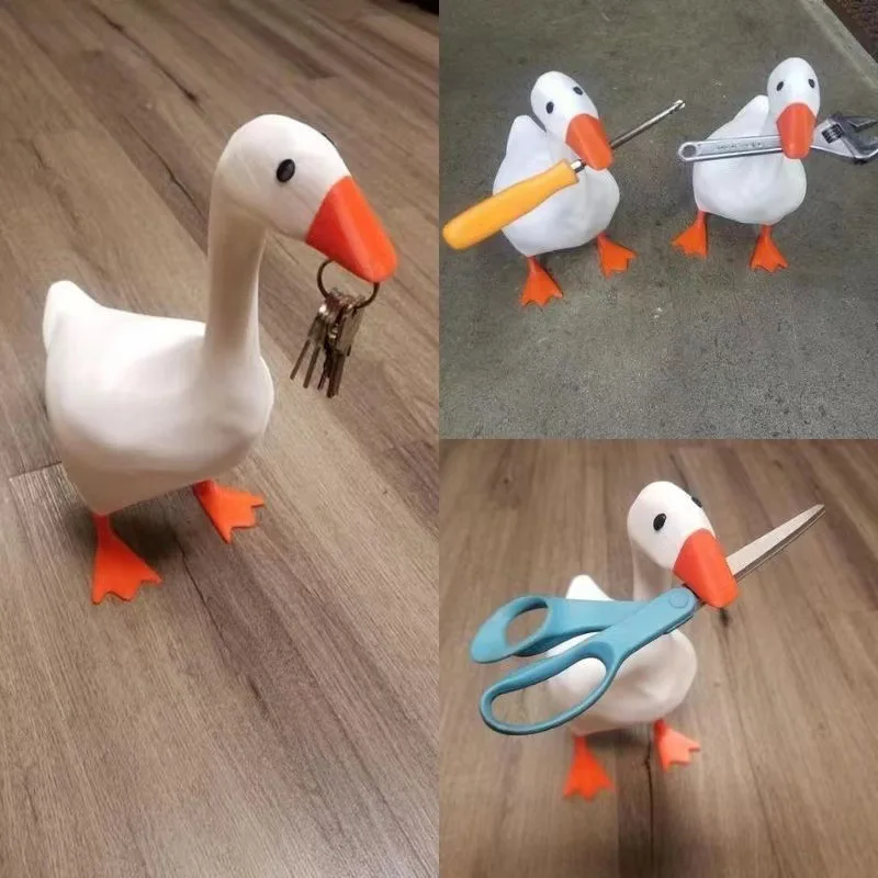 Creative DIY magnet duck ornament 1pc for storage