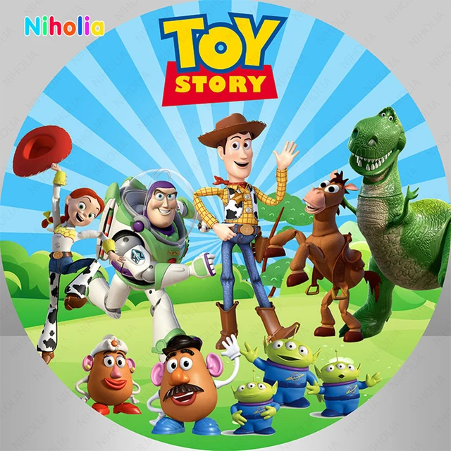 Fondo de feliz cumpleaños para fiesta temática de Toy Story, decoración de  mesa de pastel de cumpleaños para niños, cartel de cumpleaños para bebé -  AliExpress