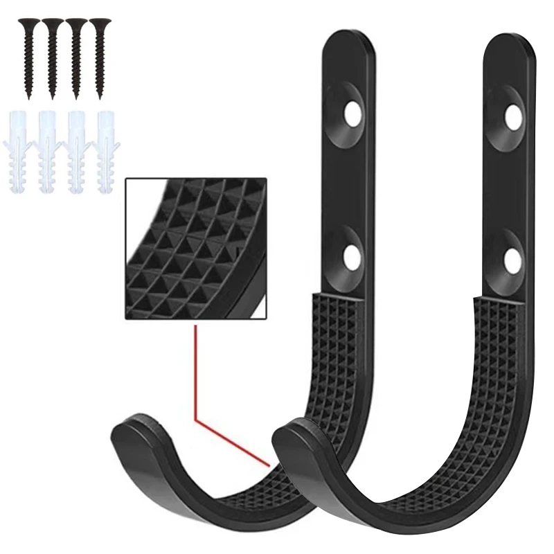 1 Pair Wall Mount Rod Storage Rack Stainless Steels Multifunctional Storage Stand for Metal Gun Frame and Bow Toy Gun