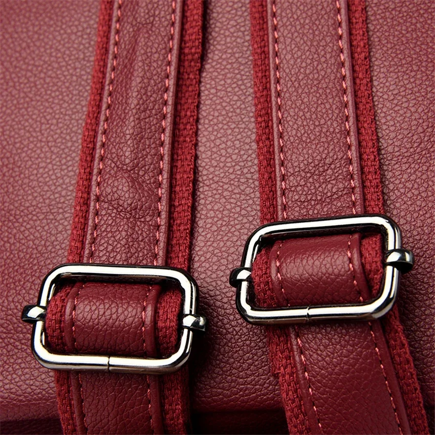 Fashion Backpack For Girls Famous Brand Leather Backpack Women Shoulder Bag Elegant School Bags For Teenage Girls Mochila Mujer - 6
