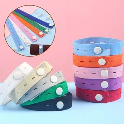 Versatile Nylon Elastic Bands with Button Holes for DIY Sewing and Crafting (Color mixing)
