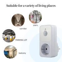 PIR Infrared Sensor Socket Protector LED Night Lights 220V EU FR US UK Plug 120° Degree Wide Angle Automatic Induction Retardant 2