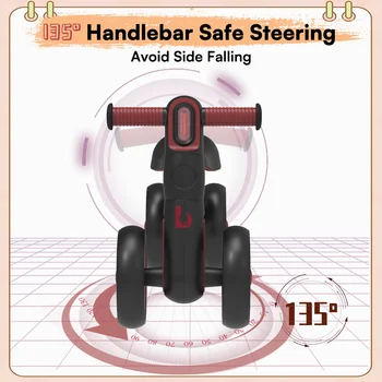 Ubravoo Baby Slide Balance Bike for 12-24 Months,3-Mode Headlight & 4 Transparent Silence Wheels, Riding on Toys Birthday Gifts 4