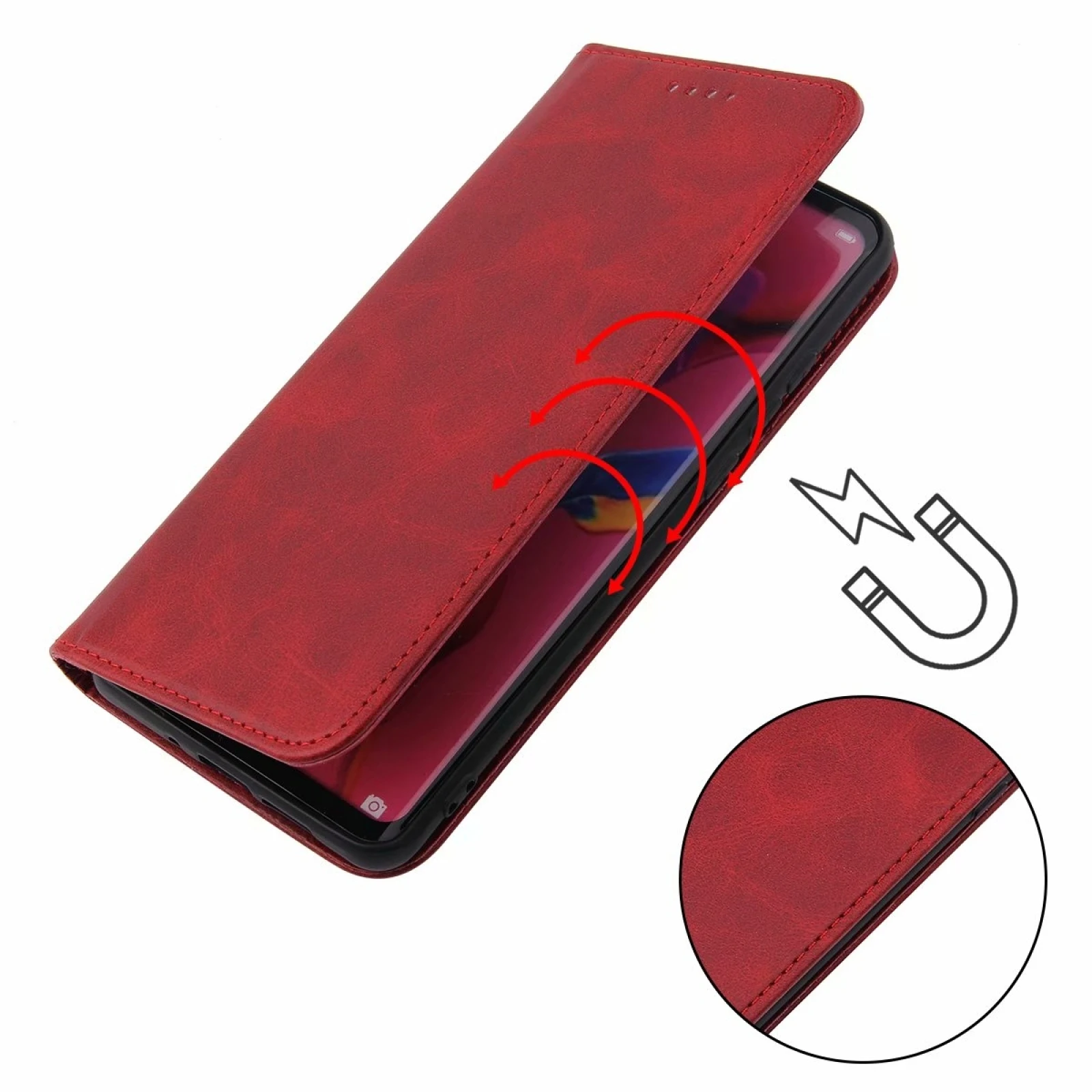 For LG Q7 Calf Texture Magnetic Horizontal Flip Leather Case with Holder & Card Slots & Wallet Phone Case