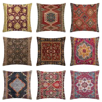Moroccan Retro Ethnic Pillow Covers – 50x50cm Customizable 1