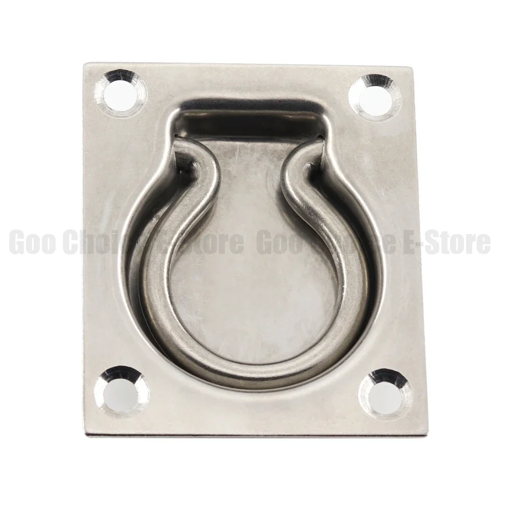 304 Stainless Steel Recessed Plate Floor Rope Tie-Down Lashing D-Ring Pad Tiedown Anchor for Trailer Truck