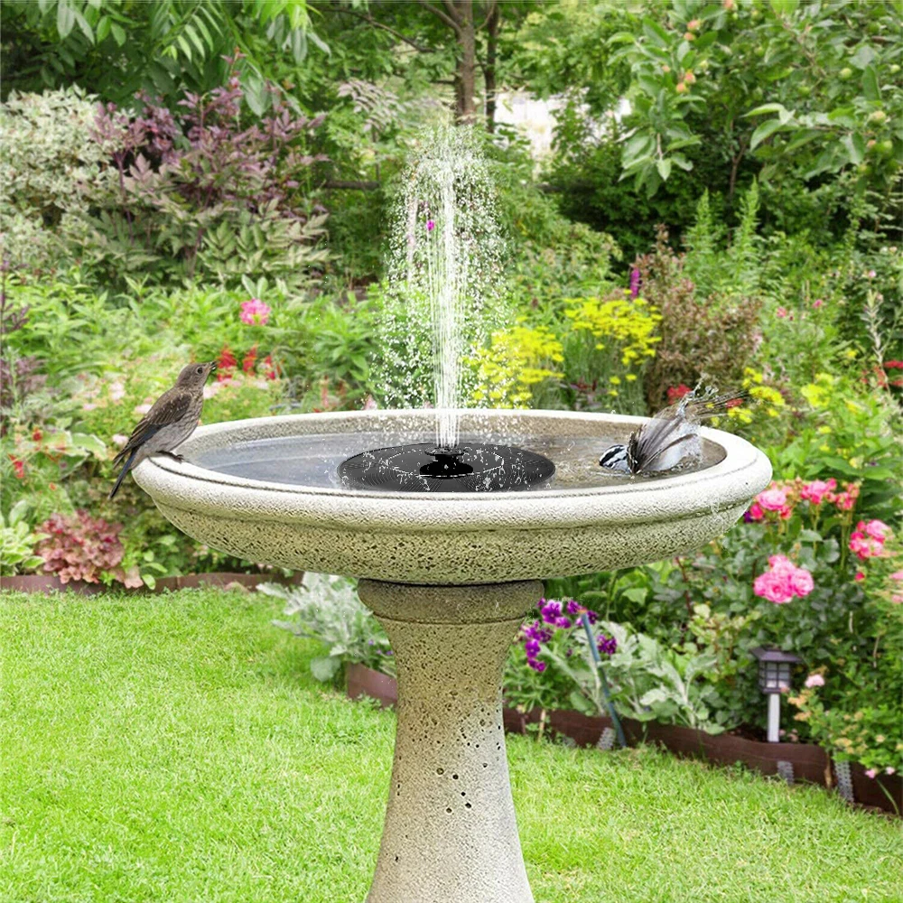 Solar Water Pump 150L/h Circular Fountain Pump With 4 Nozzles For Bird Bath Garden Outdoor Pool