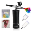 Airbrush Nail Art Painting Kit with Compressor Mini Airbrush for Nail Art Cake Painting Portable Hand Sprayer Gun Airbrush Nail 3