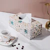 Nordic Colorful Shell Tissue Box Handmade Mother-of-pearl Pumping Paper Box Home Living Room Coffee Table Storage Supplies 6