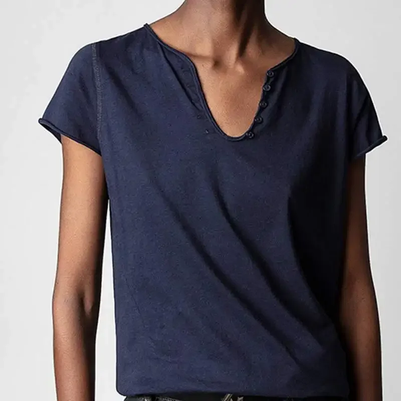 

Летняя новая классическая женская футболка с буквенным цветочным принтом и U-образным вырезом и коротким рукавом