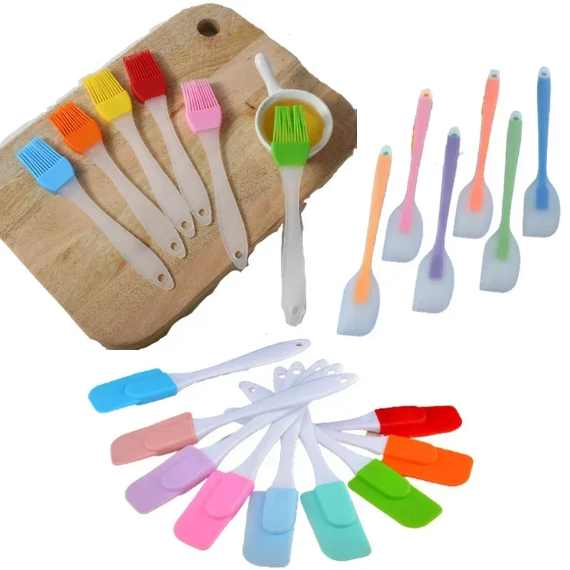 1 Pc Silicone Cream Spatula Cake Baking Tools Barbecue Cooking Oil Brush Non Stick Butter Small Scraper Kitchen Accessories