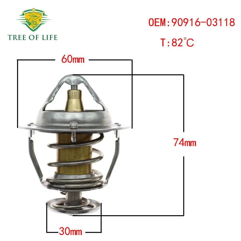 Engine Thermostat For Toyota LandCruiser Prado KDJ150 KDJ155 KDJ120 1KD FTV 3.0L HILUX FORTUNER 2005-2015 90916-03118 9091603097
