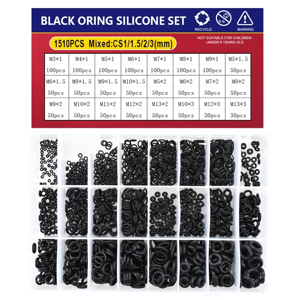 

CS1-4 NBR Black O Ring Silicone Plumbing Rubber Gaskets Seal O-Rings High Temperature Oring Corrosion Oil Resist Sealing Washer