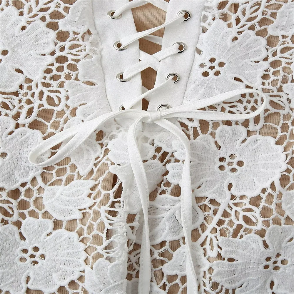KADUWAKI Flower Pattern Lace Strap Long Slip Dress Summer Sexy Lace Splicing Back Strap Lace Up Slit Slim Fit Suspender Dresses 61 S7d20dc16e8e9400e8f8495b5d4f833053