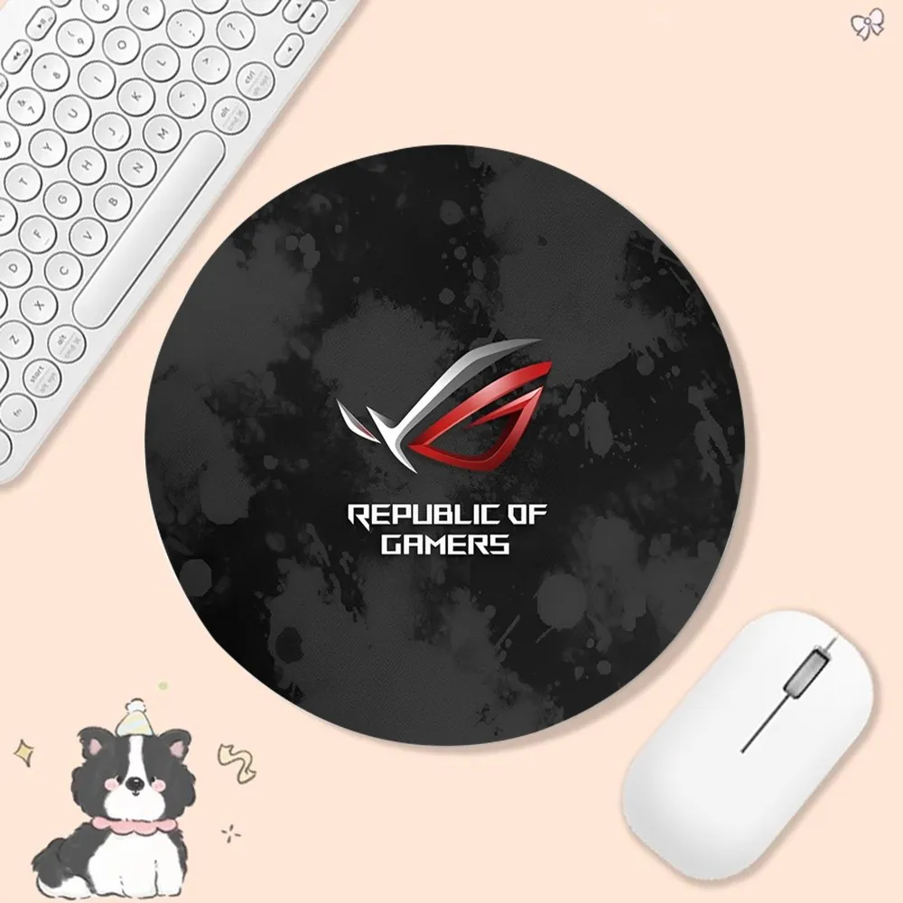 A-Asus Logo Non-slip Round Big Promotion Table Mat Student Mousepad Computer Keyboard Pad Games Pad for PC Gamer Mousemat 6