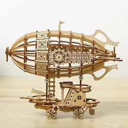 3D Wooden Animal Puzzle Kit - Creative Home and Office Decoration Toy (Airship)