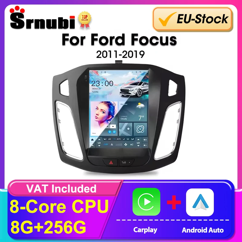 Srnubi 9,7 "Android Auto Radio Für Ford Focus 3 2011-2019 Autoradio Carplay Multimedia Video Player DSP 4G Stereo Navigation