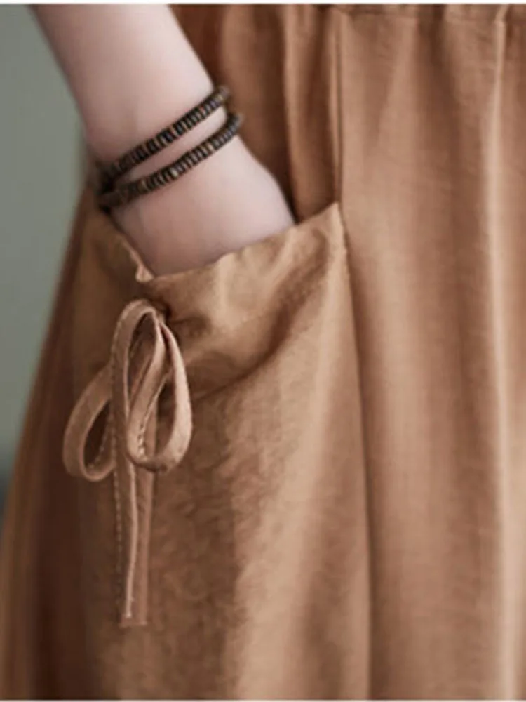 Summer Cotton Linen Culotte Capris Pants Casual Baggy Women High Waist Wide Leg Straight Trouser Mom's  Oversize 5xl Pantalones