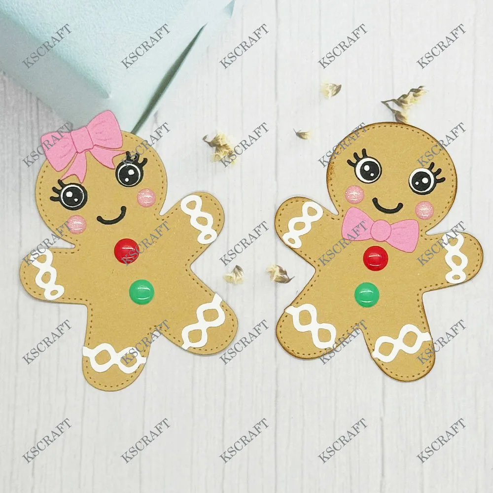 KSCRAFT Small Gingerbread Man Cutting Dies Stencils for DIY Scrapbooking Decorative Embossing DIY Paper Cards