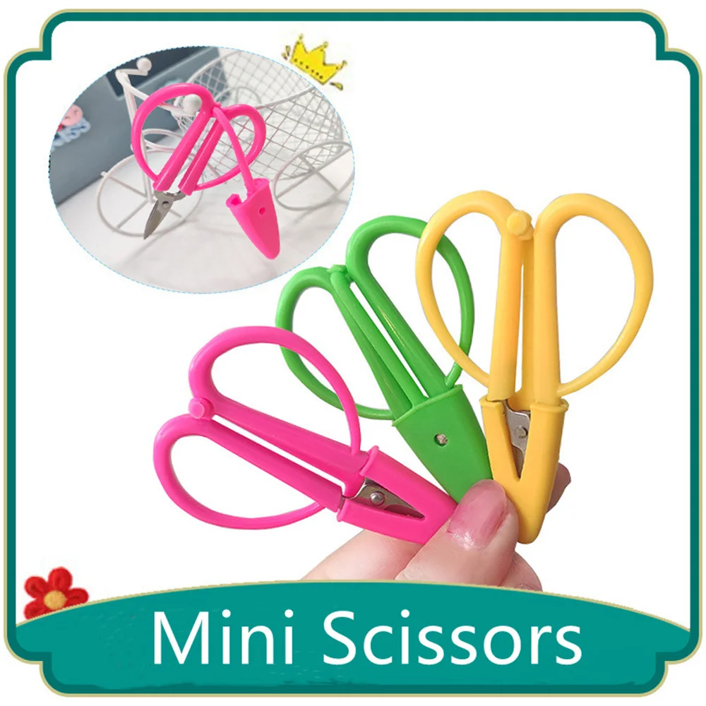 Loop Scissors Colorful Grip Scissors Loop Handle Self-Opening Scissors  Adaptive Cutting Scissors for Children - AliExpress