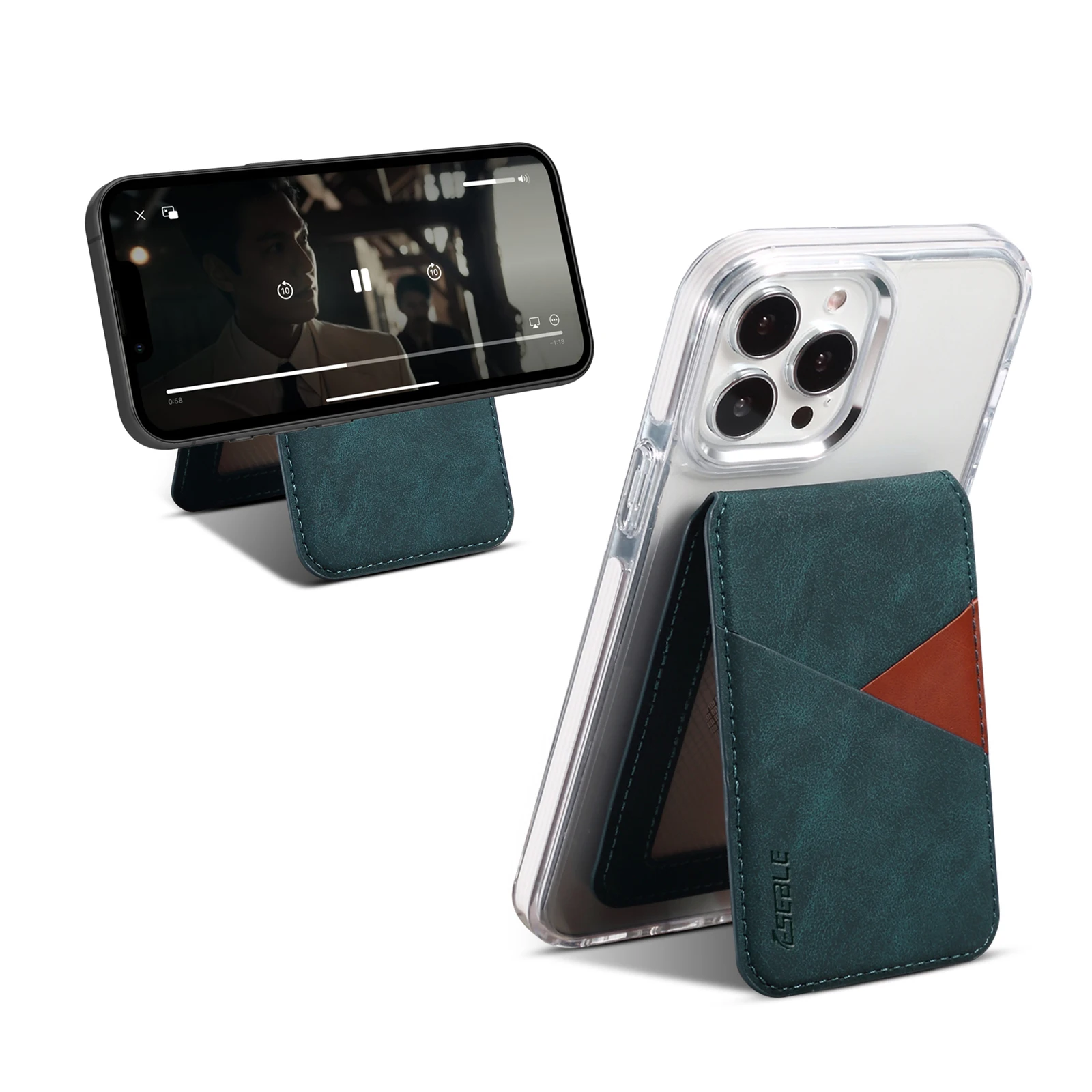 Luxury Leather Magnetic Card Holder with RFID Protection